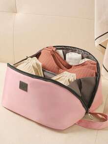 Bolsa de almacenamiento de sujetadores, organizador multifuncional de ropa interior para viajes, inserto de equipaje - Rosa - Ver 12