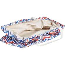 2213 Krush - Bolsa de lona multiusos, reutilizable, color beige, , Rayado en V (), 1,37429919 - Rosa coral - Ver 5
