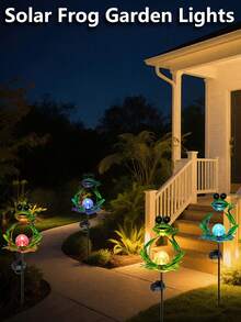 ضوء الحديقة على شكل ضفدع معدني تعمل بالطاقة الشمسية، هي ديكور مثالي للحديقة الخارجية، مناسبة لزينة الحديقة والساحة، ويمكن أن تكون هدية مفكرة لربة المنزل وللسيدات. تجعل هذه الإضاءة التي تعمل بالطاقة الشمسية الضفدع المعدني يشع لمعان فريد في الحديقة، ليصبح اللمسة النهائية لمشهد الحدائق الخارجية. - أخضر - مشاهدة 8