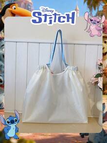 Disney 1 Pc Lilo & Stitch Printed Reusable Tote Bag, High-Capacity Cute Cartoon HandBag , Lightweight Foldable Grocery Bag ,For Women/Girls/Students,Ideal For Shopping ,Daily Use, Casual Outings - Multicolor - View 10