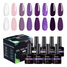 TendenciaGel Esmalte Para Uñas Uv Led Semipermanente 8 ColoresCalidad premium - Lila - Ver 3