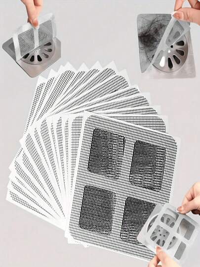 50pcs Disposable Drain Covers, Drain Strainer Covers, Self-Adhesive Anti-Insect, Bathroom Hair Catcher, Sink Drain Filter, Kitchen Clog Preventer, Prevent Hair Clogging, Anti-Fly Silicone Filter, Multifunctional Household Helper, Suitable For Bathroom, Kitchen Sink And Bathtub, Apartment, Home, Back To School Essential, Home Decor, Spring Decoration, Renew Your Home, Rama Decorative Sticker Gift, Birthday Graduation