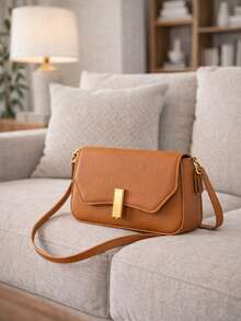 Women's Baguette Shoulder Bag With Short Strap - 焦糖色 - 查看 2