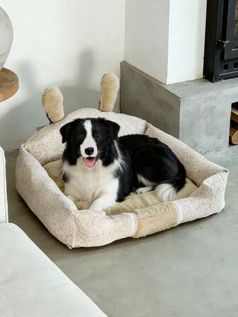 1 pieza Nido cálido para gato/perro, cama de peluche cálida y linda, antideslizante y duradera, adecuada para mascotas pequeñas/medianas/grandes, cómoda esterilla para interiores