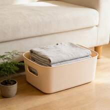 Caja de Almacenamiento Multifuncional, Caja de Almacenamiento de Cosméticos, Caja de Almacenamiento de Escritorio de Plástico Duradero, Adecuada para Cosméticos, Tiendas Grandes, Ropa, Snacks, Cocina, Baño y Dormitorio, Suministros de Oficina. - Gris - Ver 9