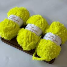 3 Groups Of 50g, Total 150G Faux Fur Yarn [1387] Feather Yarn Thread Skeins, Suitable For Weaving Hats, Scarves, Home Products, 100% Polyester, Approx. 32m/34 Yards Per Skein