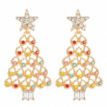 Pendientes de Árbol de Navidad de Alta, Populares en Europa y América, Pendientes de Navidad Personalizados, Lujo Ligero, Sensación de Alta Gama, Fabricante de Pendientes de Estilo Esencial para Mujeres - sq025 Árbol de Navidad de perlas - Ver 7
