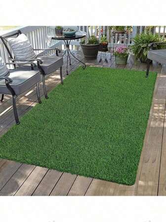 1pc High Quality Artificial Grass Turf, Thick Durable Fake Grass Carpet, Outdoor Artificial Grass Rug, Realistic Indoor/Outdoor Lawn Mat, Made Of Plastic, Green Grass Decorative Floor Mat, Suitable For Outdoor Garden, Patio, Terrace Decor, Beach Essentials And Swimming Games [Please Select The Size You Need]