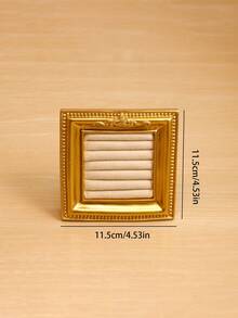 1pc/2pcs Vintage Copper-Color Resin Floral Edged Mini Photo Frame Jewelry Holder, With Embossed Ring Tray Suitable For Wedding, Birthday, Valentine's Day Gifts - Nhiều màu - Xem 9