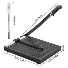 Senmeo Manual A4 Paper Cutter With Metal Base - 12-Sheet Capacity Heavy-Duty Trimmer For Crafts Cardstock Photos - màu đen - Xem 2