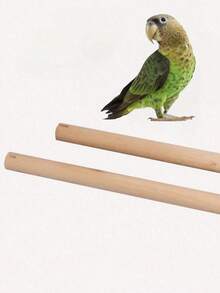 Natural Wooden Bird Perch Bar Simple Minimalist Style With Smooth Round Design For Standing, Resting And Cage Setup For Small To Medium Pet Birds - Multicolor - View 4
