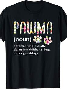 Pawma Woman Who Claims Her Children_s Dogs Are Her Granddogs Gift Unisex T-Shirt - Negro - Ver 1
