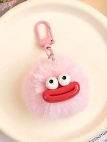 Funny Cute Sausage Mouth Plush Ball Keychain, Novelty Couple Keychain, Backpack Decor, Dorm Gift, Plush Ball Pendant Keychain, Car Keychain, Bag Earphone Pendant Decor Keychain Accessories, Couple Keychain, Birthday Gift, Anniversary Gift - Multicolor - View 13