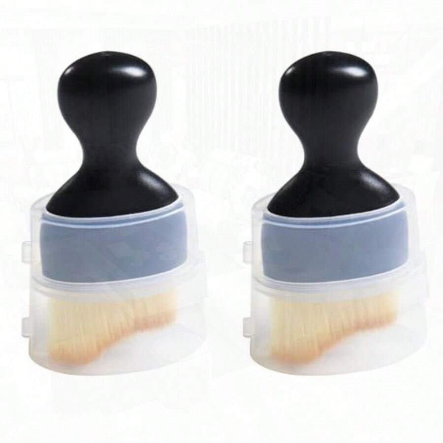 2 Piece Car Detailing Brush Kit With Cover Car Interior Cleaning Brush Dust Brushes With Soft Bristle Suitable For Cleaning The Dashboard Screen Air Vent Seats And Gaps. - 如圖 - 查看 1