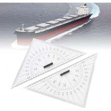 Regla de Dibujo de Gráficos, Escala Precisa Transparente para la Navegación Náutica, Elaborada a Partir de Escamas Grabadas Acrílicas de Alta Dureza para Dibujar y Medir,37427707 - Multicolor - Ver 2