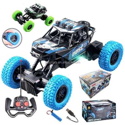 Rubber Wheels Electric RC Car Rechargeable 27Mhz 4-Way Remote Control Off-Road Climbing Toy Vehicle