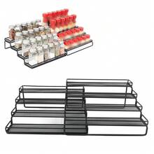 Expandable 4 Tier Seasoning Organizer Rack Stable Metal Frame Separable Seasoning Step Display Shelf For Countertops Inside Cabinets - Multicolor - View 3