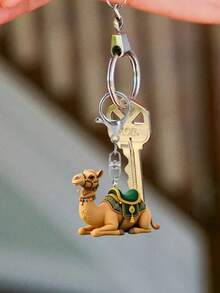 骆驼钥匙扣，站立骆驼、奔跑骆驼、卧姿骆驼造型吊坠，动物主题吊坠，融合民族元素与骆驼图案，亚克力材质，骆驼挂饰钥匙扣，可挂于包包，简约时尚，适合女士钱包和手提包，时尚点缀，精致生活装饰，男女皆宜的礼物，情人节、新年礼物、小礼物交换、斋月礼物 - 彩色 - 查看 5