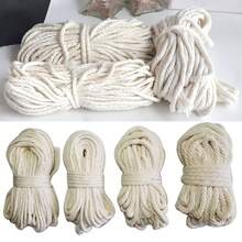 2/10/100m Natural Cotton Braided Rope, Twisted Cord, Weaving Craft, DIY Home Textile, Christmas Party Decor - White - View 4