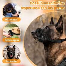 Bozal para Perro Grande, Bozal de Transpirable Suave con Correa Conexión Ajustable Cómodo  Secado Rápido Bozal para Perro Mediano Cubrir la Boca Evitar Masticar Ladrar,37429606 - Rosa coral - Ver 2