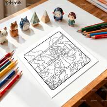 1 Women's Day Themed Coloring Book: Illustrated Girls, Colorful Series, Independent Women's Leisure Time, Home Diaries, Relaxing Coloring, 24 Pages Of Thick Paper, Suitable Women's Day Gift, New Year Gift, A Perfect Gift For Women, Room Decoration, Back-To-School Stationery. - Multicolor - View 3