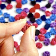 120Pcs Heart Nail Rhinestones Valentines Day Resin Heart Nail Charms For Nail Art 3 Color Love Nail Diamonds Flat Back Glitter Rose Hearts Nails Gems Red Blue Purple Hearts Nails Jewelry Nail Supplies,Purple - 紫色 - 查看 4