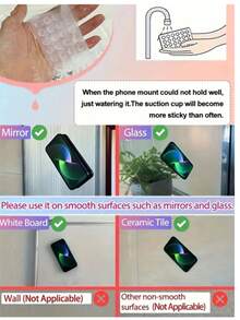 Silicone Suction Cup Phone Holder, 28 Reusable Double-Sided Phone Stand, Gift For Friends - Multicolor - View 9