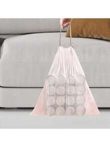 1 Roll Of 50pcs/100pcs Bathroom Trash Bags - Durable & Lightweight Material, 1 Pack Of Pink Small Garbage Bags, Suitable For Office, Home Trash Cans, Dorms, Kitchen Supplies, Household Items, 50pcs Per Roll, Gift For Women, Gift For Family