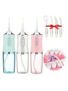 Advanced Oral Health Kit: Rechargeable Electric Toothbrush + Multiple Brush Heads + USB Cable - Complete 2-In-1 Set - Multicolor - View 8