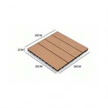 Modular Plastic Deck Flooring, Wood Type, Quick-Fit Installation, For Bathroom, Outdoor Area, Garden, Pool, Balcony, Veranda - teca - Ver 11