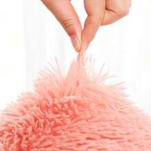 Plush Round Pet Bed, Dog Bed, Cat Bed, Winter Pet Mat, Pet Supplies - Pink - View 5