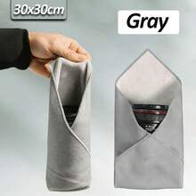 Self-Adhesive Magic Camera Lens Bag Portable Electronic Equipment Protective Sticking Cloth Cosmetic Pouch Stylish Travel Organizer Festival Gifts & Daily Use - 30*30cm - View 13