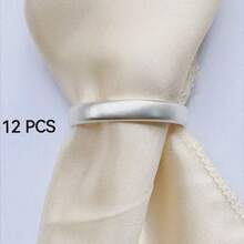 4pcs/6pcs/12pcs Gold Round Napkin Rings, Minimalist Metal Double Ring Napkin Holders, Unisex, Suitable For Western Restaurant Hotel Dining Table Decor, Reusable Metal Spiral Napkin Rings, Ideal For Family Gatherings, Banquets, Minimalist Dining Table Settings, Party Holidays, Valentine's Day, Weddings, Thanksgiving Table Decorations, Indoor And Outdoor Use, Also Suitable For Gardening, Adding A Touch Of Quality To Your Dining Table - Gold - View 16