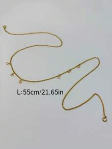 1pc Women's Luxury Gold Face Chain, Rhinestone Pendant, Party Prop, Retro Face Jewelry, Fashion Jewelry, High-Quality Gift For Women