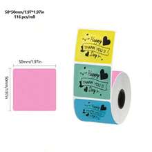 Impressora de Etiquetas Mini Portátil, Impressora de Etiquetas Térmica com 1 Rolo de Papel de Etiqueta de 40-20mm, Impressora de Etiquetas Sem Fio Adequada para Pequenas Empresas, Escritório, Casa, Endereço, Escritório - Multicolorido - Visão 14