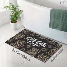 1pc Coffee Print Pattern Drainage Mat/Absorbent Mat/Drying Mat For Coffee Maker, Tableware - Absorbent Polyester Desktop Protective Mat With Rubber Anti-Slip Pad, For Kitchen Counter Decor, Home Bar And Dining Table - MultiWarna - View 6
