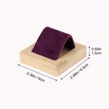 Bamboo And Wood Velvet Stud Storage Rack Jewelry Display Rack Earring Storage And Display Rack - 1 Person - View 16
