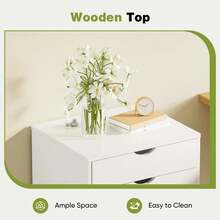 7-Drawer Portable Storage Cabinet On Wheels For Office, Bedroom & Home Organization, White - 7 ngăn kéo-trọng lượng - Xem 5