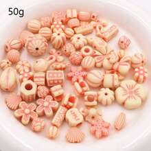 树脂复古ins风水水洗刷彩系列珠子外星人珠，DIY手工饰品珠子项链、手链、手机链材料 - 彩色 - 查看 12