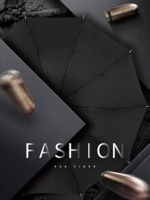 1pc Thick Windproof Umbrella, Manual Sun Shade Umbrella, Blackout Umbrella, 3-Fold Umbrella, Dense Collision-Resistant Canopy, Water-Repellent, Reverse Folding Business Umbrella, 8 Ribs, Comfortable Handle, Compact & Portable, Summer Rainy Umbrella, Travel Umbrella, Wedding Photography Umbrella, Rainy Season Shelter, Elegant Design (Not Suitable For Gale And Rainstorm),Cute Stuff - Default - View 6