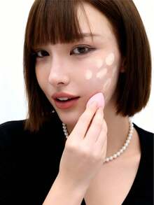 100pcs Makeup Sponges, Soft Skin-Friendly Fit Sponge Blenders For Liquid, Cream, Powder, Foundation, Concealer And Loose Powder Application - Pink - View 3