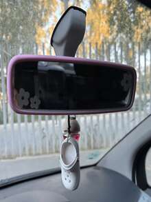 Funda protectora de silicona multicolor para el espejo interior del coche, ajuste flexible y elástico, decoración femenina para el coche, anti-golpes, accesorios de modificación universal, ¡conviértelo en una línea hermosa en tu coche! - A - Ver 4