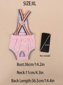 A Polyester Rainbow Strap Polka Dot Dog Diaper Suitable For Small Dogs Like Teddy And Bichon - Baby Pink - View 15