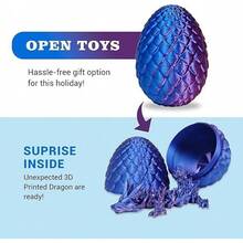 Tendencia4piezas De Huevo De Dragón Impreso En 3d Con Dragón Interior AguaCalidad premium - 1 - Ver 6