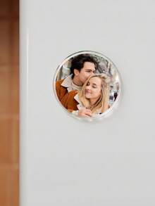 1-4pcs Custom Photo Fridge Magnet, Personalized Acrylic Refrigerator Magnet, Round Shape, Square Shape, Heart Shape, Couple Photo Souvenir Gift, Anniversary Personalized Keepsake, Colorful High Quality Multi-Size Home Decor, Perfect Gift For Couples, Husband, Wife, Boyfriend, Girlfriend, Ideal For Wedding, Valentine's Day, Anniversary - Multicolor - View 6