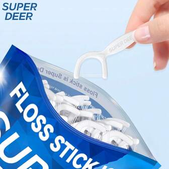 Fawnmum 200PCS Household Dental Floss Toothpicks ,Twin-Line Floss Deep Cleaning Between Teeth,Fresh Breath Oral Care Supplies