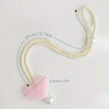 2pcs Elegant Curtain Tiebacks - Soft Pink & White Window Decor With Heart-Shaped Design, For Living Room, Bedroom, Cafe - Polyester Window Treatments For Modern Home Decoration, Curtain Tiebacks For Living Room, Bedroom Accessories