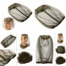 FIAN Tbest Head Nets Outdoor CAM Fishing Mosquito Insect Bug Mesh Head Net Face Protector - Verde - Ver 8
