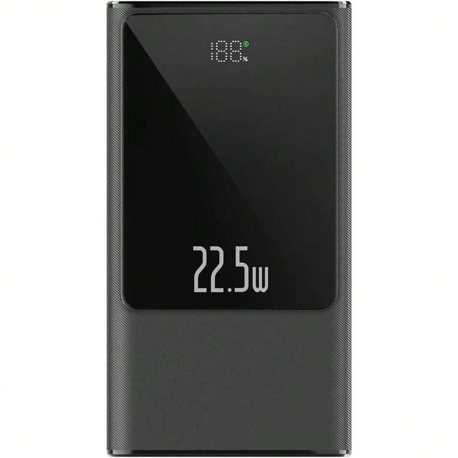 Power Bank 22.5W,20000 mAh Carga Rápida Bateria Portátil,USB C Input & Output Banco de Batería Delgada Pantalla LED Compatible con iPhone Serie, Android, ,etc.,37429658 - Granate - Ver 1