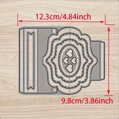 1件金属模切模具，2025金属切割模具，适用于纸卡制作、剪贴簿DIY卡片、相册工艺装饰、茶具切割模具